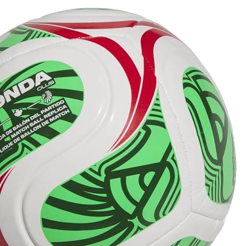 adidas Unisex-Adult FIFA World Cup 26™ Trionda Mexico Club Soccer Ball, White/Vivid Red/Amazon Green/Flash Lime, 5 — view 2