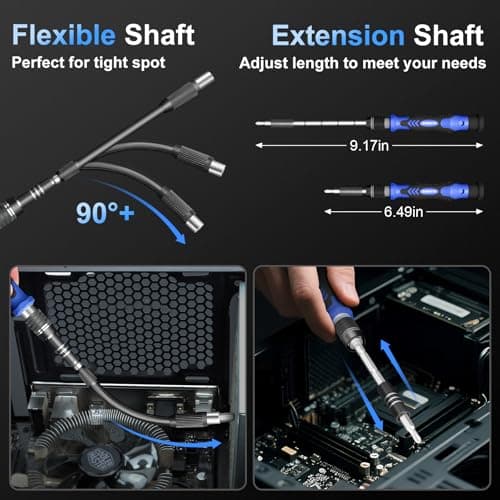 STREBITO Electronics Precision Screwdriver Sets 142-Piece with 120 Bits Magnetic Repair Tool Kit for iPhone, MacBook, Computer, Laptop, PC, Tablet, PS4, Xbox, Nintendo, Game Console — view 3
