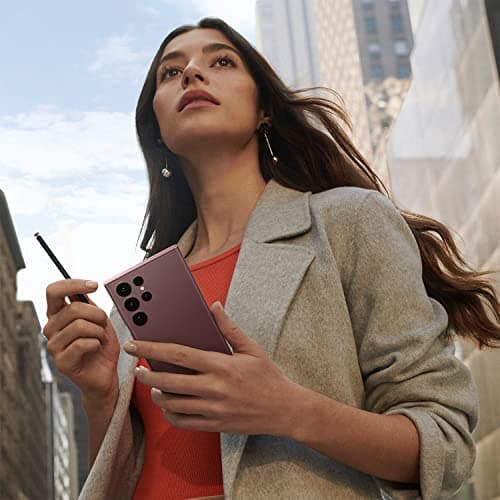 Samsung Galaxy S22 Ultra 5G Burgundy 256GB - 6.8" 120 Hz AMOLED Display, 108MP+12MP+10MP+10MP Rear Camera, 40MP Selfie Camera, 8K Video, S-Pen included (CAD Version & Warranty) — view 4