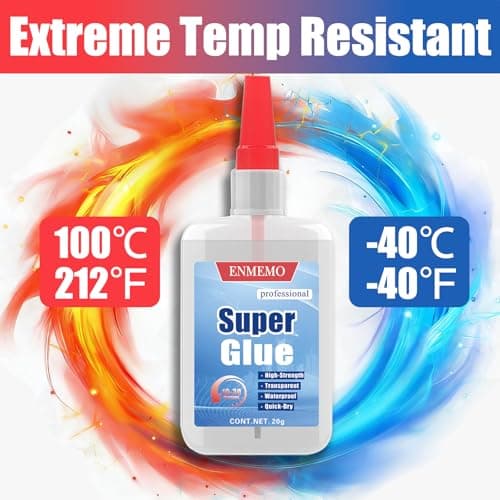 (2-in-1) Super Glue with Brush Applicator & Nozzle,Mess Free Superglue Brush,Instant Glue for All Purpose and Fast Setting,3000 CPS No Stain Waterproof Clear Ca-Glue — view 4