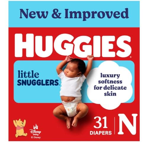 Huggies Little Snugglers Newborn Diapers, 31 Count
