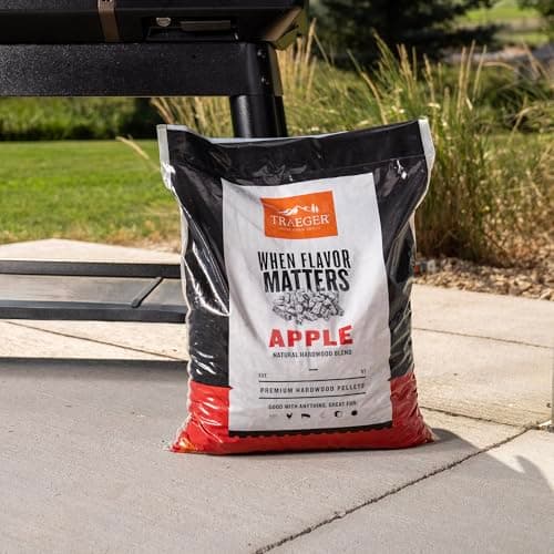 Traeger Grills Apple 100% All-Natural Wood Pellets for Smokers and Pellet Grills, BBQ, Bake, Roast, 18 lb. Bag — view 2