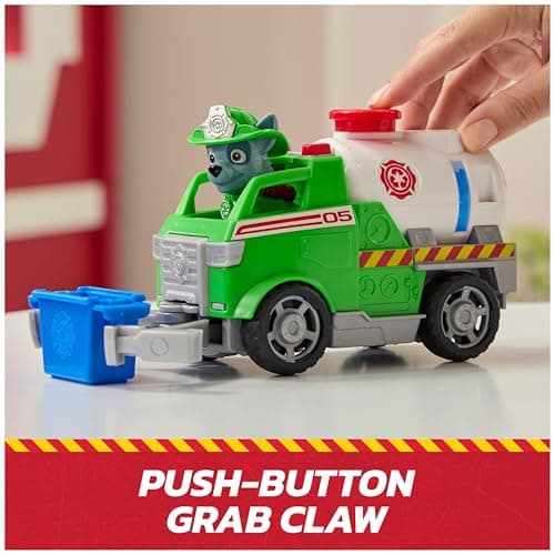 PAW Patrol Fire Rescue: Rocky Rescue Fire Tanker with Action Figure, Grab Claw and Toy Truck, Kids Toys for Boys & Girls Ages 3 and Up — view 3