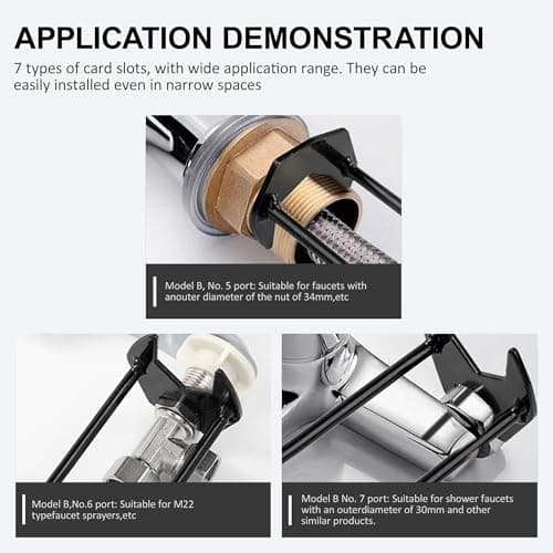Basin Wrench, 2026 New Multifunctional Sink Wrench Faucet Tool Plumbers Tool for Under Basin Sink Tight Spaces Kitchen Bathroom Home (A+B) — view 5