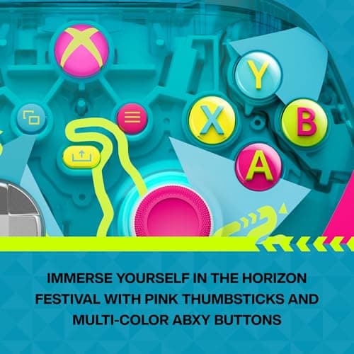 Xbox Wireless Gaming Controller | Forza Horizon 6 Limited Edition | Console, PC, & Cloud Devices | Dynamic Lighting Effects | Wireless, Bluetooth, USB-C Connectivity — view 4