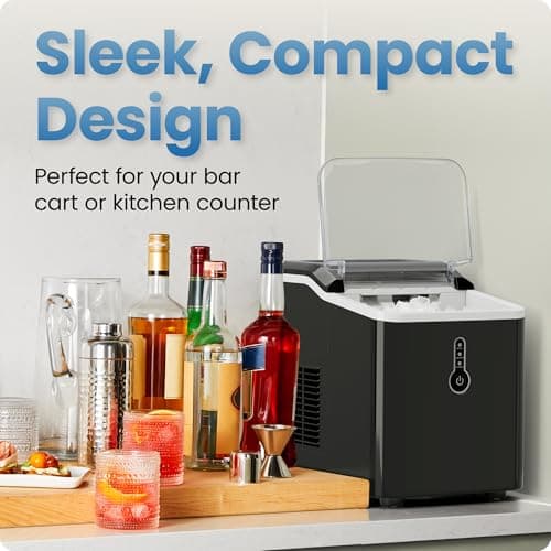 Iceman by Chefman Nugget Ice Maker Countertop, Pebble Ice Maker Machine, 26 lb in 24 Hours, Ready in 6 Minutes, Removable Ice Basket, Fun and Chewable Cubes, 1.5L Water Tank, Self-Cleaning Function — view 5