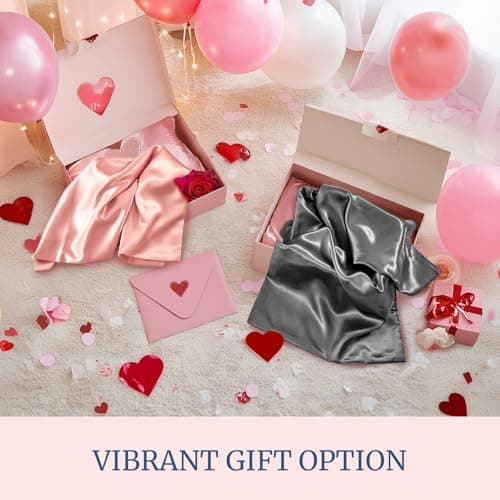 BEDELITE Satin Pillowcase for Hair and Skin, Super Soft and Cooling Similar to Silk Pillow Cases 2 Pack with Envelope Closure, Gift for Women Men(20"x30" Queen Size, Dark Grey) — view 5