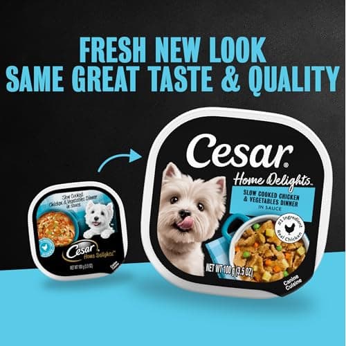Cesar Wet Dog Food Home Delights & Classic Loaf in Sauce, Variety Pack, 3.5 oz, 36 Count (Pack of 1)