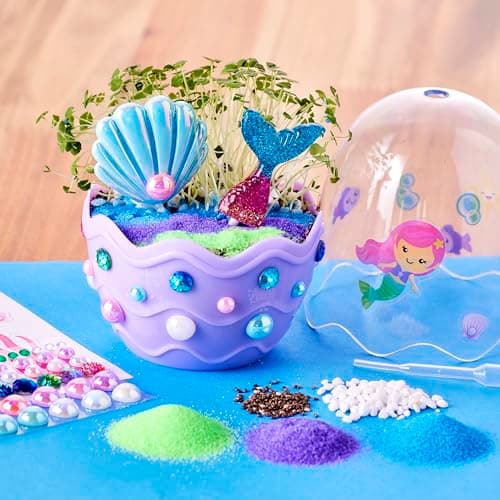 Creativity for Kids Mini Garden: Mermaid Terrarium Kit - Mermaid Gifts for Girls, Crafts and Toys, Stocking Stuffers for Kids (Ages 6+) — view 5