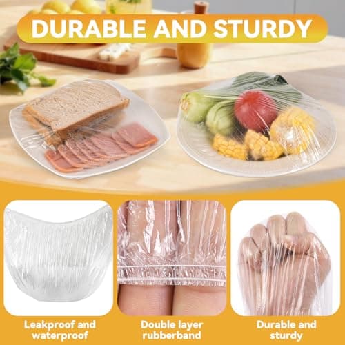200pcs Bowl Covers Bread Proofing Reusable Large Shower Caps for Sourdough Bread Baking Rising Elastic Plastic Wrap for food Keep Food Fresh Outdoor Keeping Bags — view 4