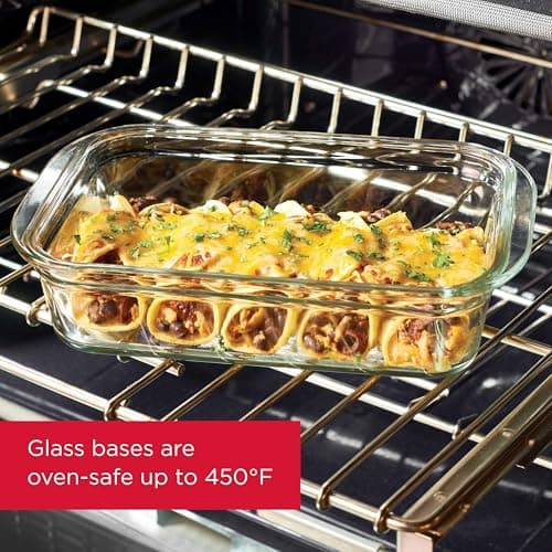 Rubbermaid Brilliance Glass Food Storage Containers, Assorted Sizes, Set of 9, BPA-Free, Leak-Proof, Clear — view 2