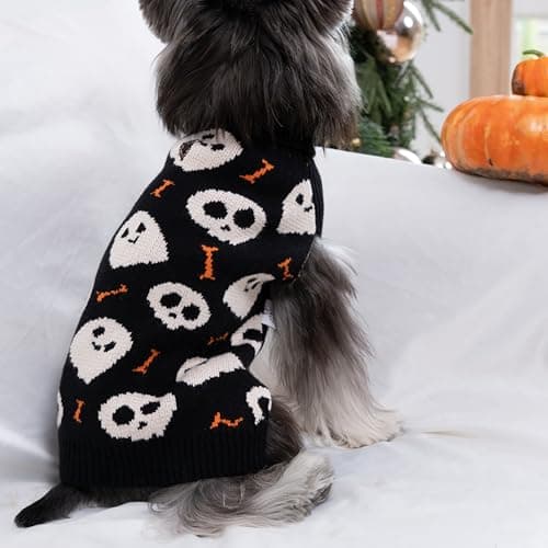 CuteBone Dog Sweater with Turtleneck Knitted Leash Hole — view 2