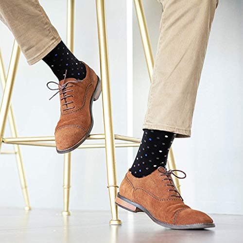 7DayOtter Modal Odor Resistant Cotton Business Dress Men's Crew Socks 6 Pack