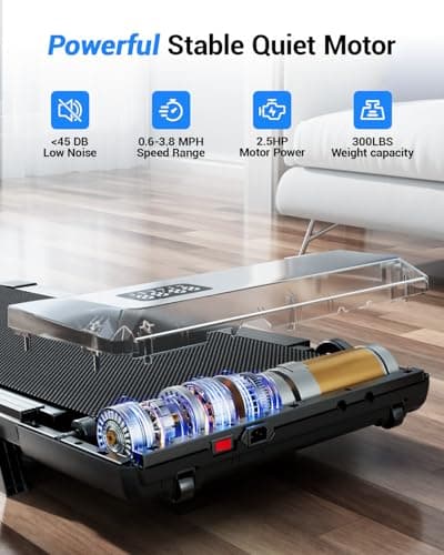 Superun Walking Pad,6% Manual Incline Walking Pad Treadmill,Under Desk Treadmill for Home Office, with App & Remote,2.5HP Quiet,LED Display,300 lbs Capacity — view 2