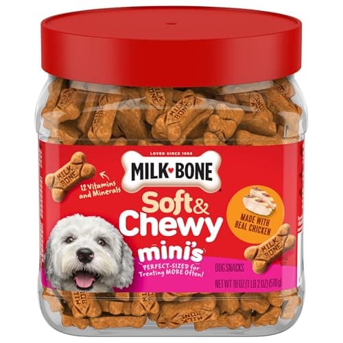 Milk-Bone Soft & Chewy Mini's Dog Training Treats, 18 oz Canister