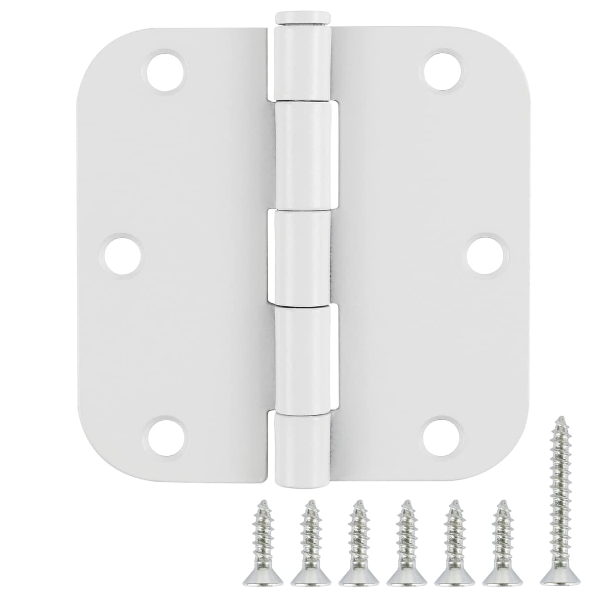 1 Pack Ball Bearing Door Hinges Matte Black 3.5 Inch 5/8" Radius Round Anti Squeak Interior 3-1/2"Flat Iron Bifold Standard Office Bedroom Indoor for Doors 3 ½" Hardware Home House Decor Accessories — view 8