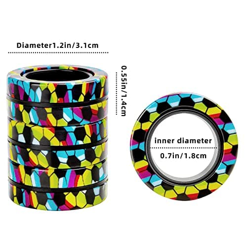 Magnetic Rings Fidget Toy Set, Idea ADHD Fidget Toys, Adult Fidget Magnets Spinner Rings for Anxiety Relief Therapy, Fidget Pack Great Gift for Adults Teens Kids Easter Basket Stuffers (3PCS) — view 4