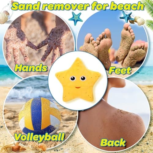 Mity rain 2PCS Sand Remover for Beach - Sand Eraser Wipe Mitt Bags, Beach Vacation Essentials for Kids Women, Must-Have Beach Accessories for Summer Trips Hawaii Travel Necessities & Supplies — view 3