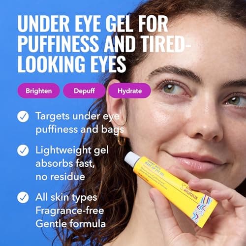 Good Molecules Yerba Mate Wake Up Eye Gel - Hydrating Under Eye Gel Cream with Hyaluronic Acid and Caffeine - Target Dark Circles and Puffiness - Skin Care for Face