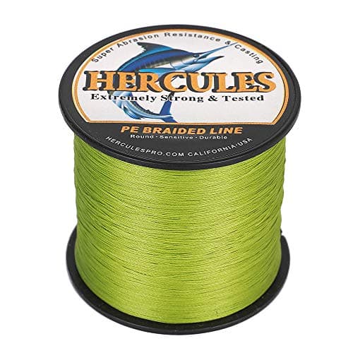 HERCULES Super Cast 500M 547 Yards Braided Fishing Line 40 LB Test for Saltwater Freshwater PE Braid Fish Lines Superline 8 Strands - Army Green, 40LB (18.1KG), 0.32MM — view 3