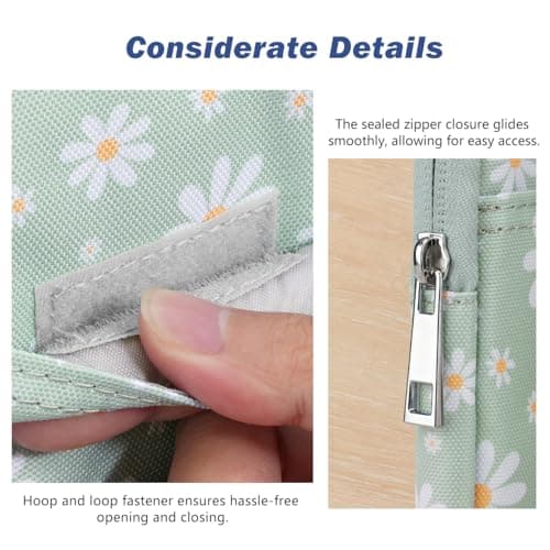 Dadanism 6-7 Inch Universal Padded Sleeve for 7" Colorsoft Signature Edition eReader 2024 and 6" eReader Book, Protective Sleeve Pouch Bag Carrying Case for Kobo E-Reader, LightGreen — view 4