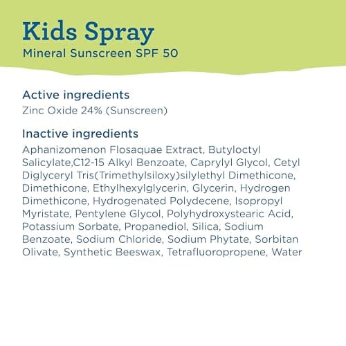Blue Lizard Kids Mineral Sunscreen Spray SPF 50+, Brand, Broad-Spectrum UVA/UVB Protection, Water-Resistant, Zinc Oxide Formula, 5 fl oz — view 6