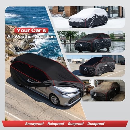 Tozaroa Hail Protector Car Cover for SUV(Length:182"-190"),Waterproof All-Weather Outdoor Anti Hail Thick Multi-Layered EVA with Sun Visor&Storage Bag for RAV4, CRV, Q5, Equinox, Rogue etc — view 6