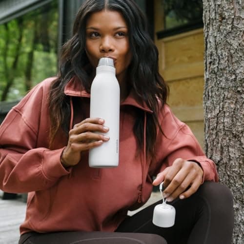 Owala FreeSip Twist Insulated Stainless Steel Water Bottle with Straw for Sports and Travel, BPA-Free, 24-oz, Bubble Gum — view 5
