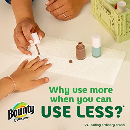 Bounty Paper Towels Quick Size, White, 16 Family Rolls = 40 Regular Rolls — view 2