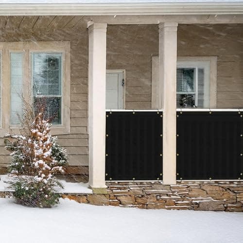 UPGRADE Privacy Screen Fence 5' x 50' Commercial 170GSM 90% Visibility Blockage Fence Panel with Brass Grommets Heavy Duty Perfect for Outdoor Backyard-Black — view 6