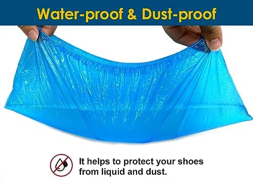 Shoe Covers Disposable - 200 Pack (100 pairs) Premium Shoe & Boot Covers Non-slip Shoe Booties for Guest Repairman, Fits Up to US Men's 11 & US Women's 13 — view 4