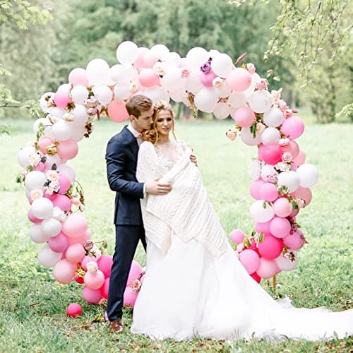 RUBFAC White Balloons 129pcs Different Sizes 18 12 10 5 Inch for Garland Arch, Latex Balloon for Engagement Wedding Anniversary Birthday Party Baby Shower Decoration — view 3