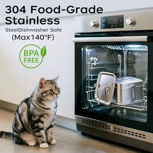 Cat Water Fountain Stainless Steel:101oz/3L Water Fountains for Cats Indoor,Cats-Quiet Automatic Cat Fountain-Pet Drinking Fountains for Pets and Dog Small Animals(3L with 2 Filters and 2 Sponges) — view 2