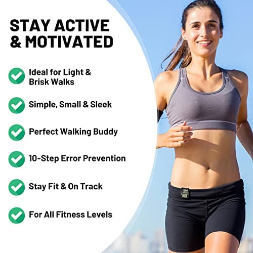 3D Pedometer for Walking, Simple Step Counter with Large Digital Display, Step Tracker with Removable Clip Lanyard, Accurately Track Steps for Men Women Adults Seniors- Black — view 4