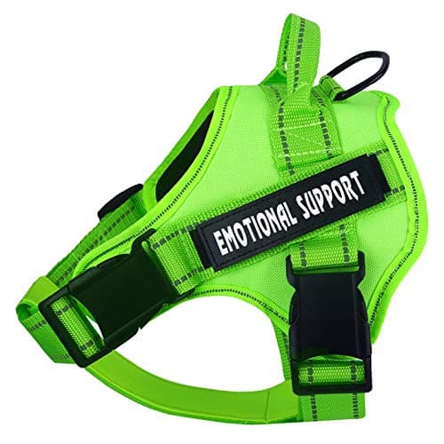 voopet Service Dog Harness, No-Pull Emotional Support Pet Vest Harness, Reflective Breathable and Adjustable Pet Halters for Small Medium & Large Dogs (with 4 PCS Removeable Tags)
