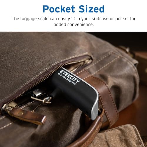 Etekcity Digital Hanging Luggage Scale, Portable Handheld, Suitcase Scale with Rubber Paint, Temperature Sensor, 110 Pounds — view 4