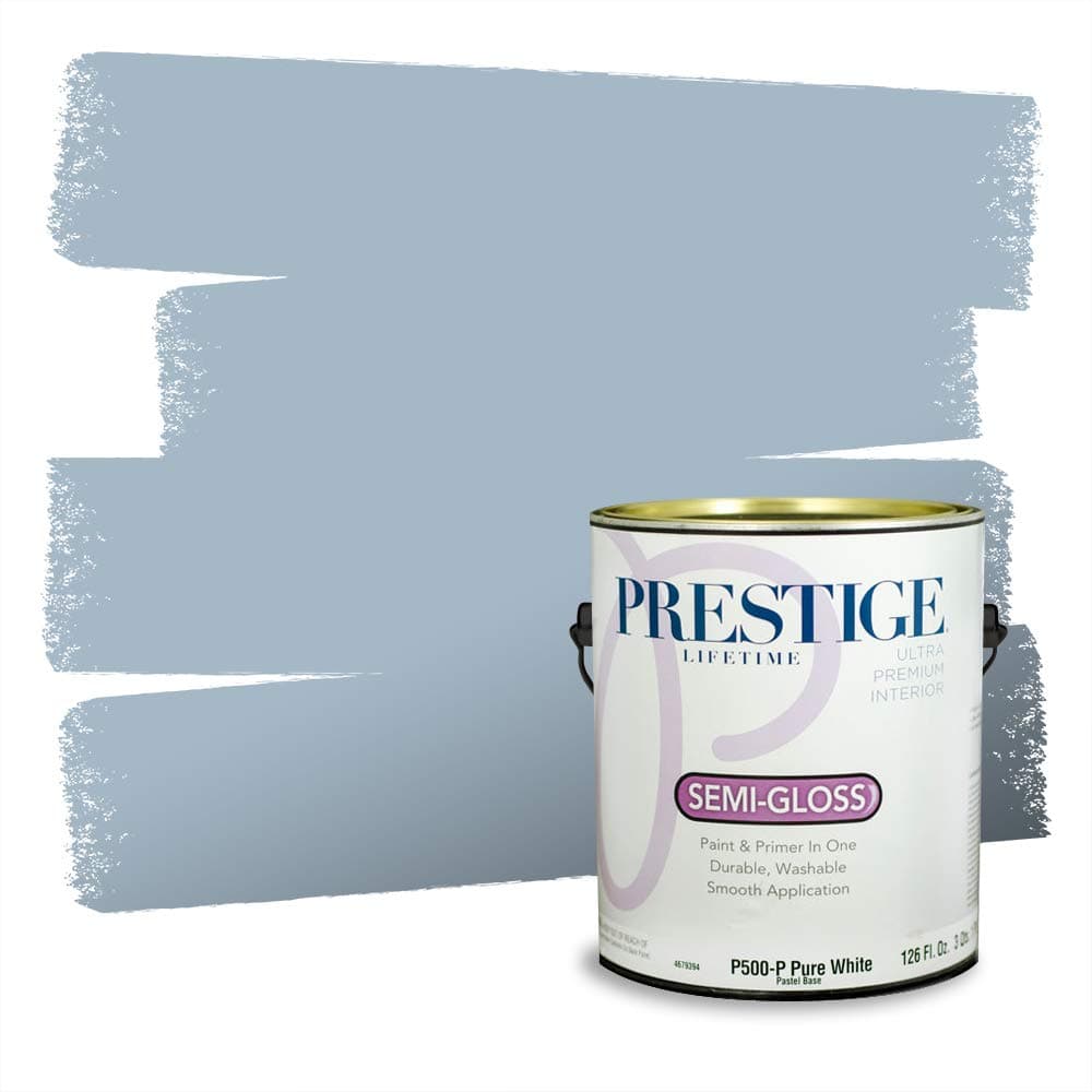 PRESTIGE Paints Interior Paint and Primer In One, 1-Gallon, Semi-Gloss, Comparable Match of Valspar* Dewdrop* — view 1403