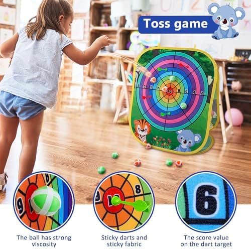 Animal Bean Bag Toss Game Toy Outdoor Toss Game, Family Party Party Supplies for Kids, Gift for Boys Birthday or Christmas for Toddlers Ages 3 4 5 6 Year Old — view 5