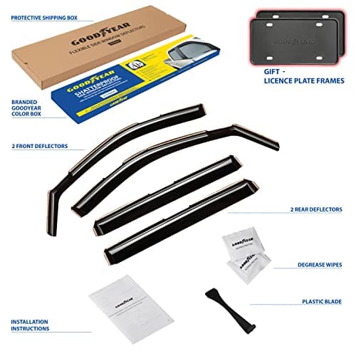 Goodyear Shatterproof in-Channel Window Deflectors for Chevrolet (Chevy) Silverado/GMC Sierra 1500 2019-2026 Crew Cab,Rain Guards,Window Visors,Vent Deflector, Truck Accessories,4pcs- GY007763 — view 5