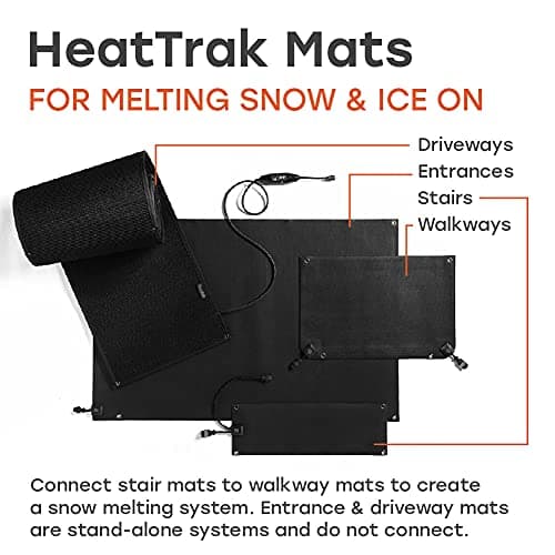 HeatTrak Heated Snow Melting Mats for Walkways - Heated Outdoor Mats - Snow Melting Mats for Winter Snow Removal - Trusted Snow and Ice Melt Products - No-Slip Sidewalk Heating Mats (20” x 60") — view 4