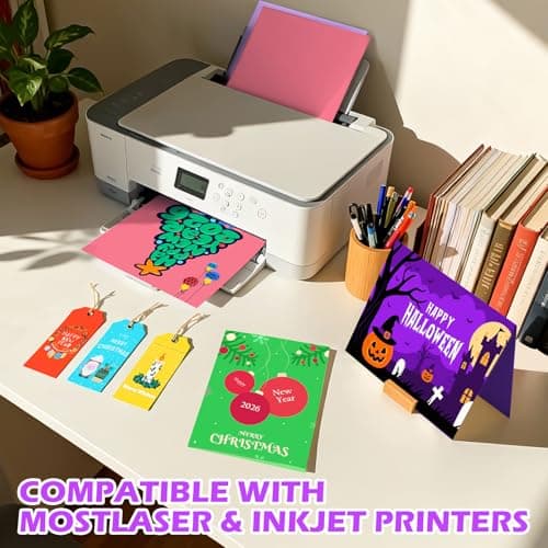 160 Sheets 8.5" X 11" Colored Cardstock, 80 Assorted Colors 180 GSM/65 LB Construction Paper Card Stock Printer Paper for Printing, Card Making, DIY Crafts, Kids School Supplies,Party Decorations — view 4