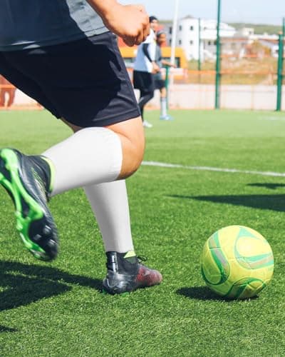 CWVLC Boy's Soccer Socks Youth 5 Pairs Rugby Sport Team Athletic Knee High Long Tube Cotton Compression Socks Black Small (3Y-5Y Youth/ 4-6 Women) — view 5
