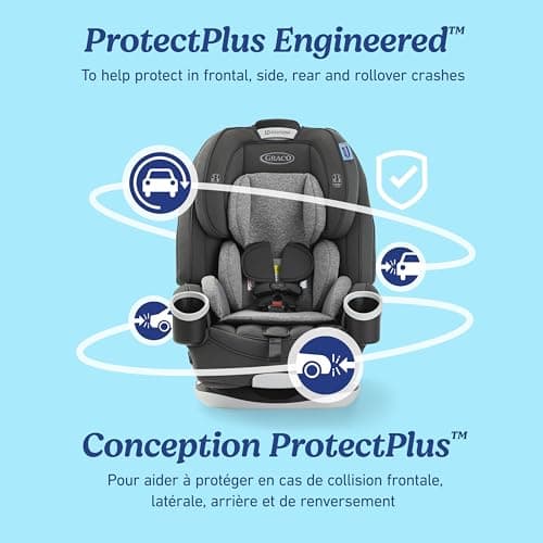 Graco 4Ever All-in-One Convertible Car Seat, 4-in-1 Baby to Big Kid Car Seat from 1.8-54 kg (4-120 lb), ProtectPlus Engineered, Lofton — view 5