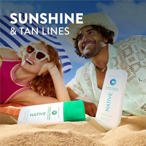 Native Mineral Sunscreen Lotion SPF 30, Unscented, with 100% Mineral Zinc Oxide for Face & Body, Hawaii Compliant, Vegan, No White Cast - 7 oz — view 9