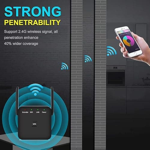 2026 Faster WiFi Extender, WiFi Repeater, Covers Up to 10000 Sq.ft and 60 Devices, Internet Booster - with Ethernet Port, Quick Setup, Home Wireless Signal Booster