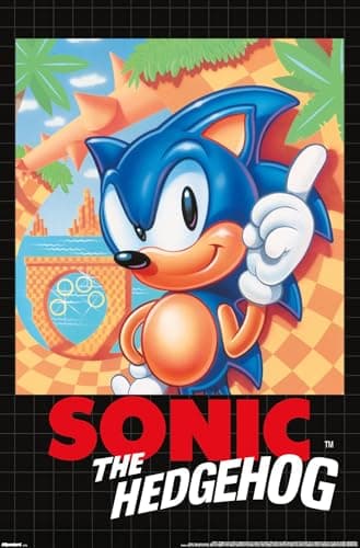 Sonic the Hedgehog (1991) - Key Art Wall Poster, 34L" x 22.4W", Unframed Version
