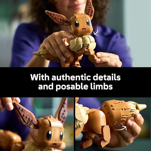 LEGO Pokémon Eevee - Collectible Building Set for Adults, Ages 18+ - Posable Pokémon Figure for Display - Desk, Bookshelf or Home Office Decor - Gift for Men & Women - 72151 — view 3