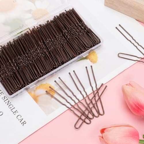200PCS 2.8 Inch U Shaped Large Heavy Duty Hair Pins for Women Girls, Large Hair Pins for Thick/Long Hair, Long Hair Pin Bobby Pin for Secure Bun Salon Wedding Daily Hairstyles- Brown — view 4