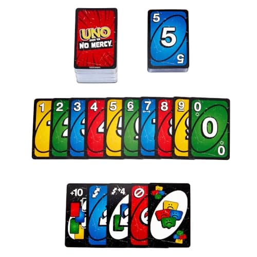 Mattel Games UNO Show ‘em No Mercy Card Game for Kids, Adults & Family Parties & Travel with Extra Cards, Special Rules & Tougher Penalties — view 5