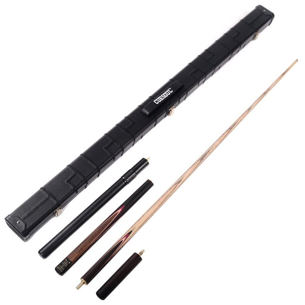 CUESOUL Clásico Hecho a Mano de 57 Pulgadas Rosewood 3/4 Pieza Snooker Cue Cue con Caja Negro y Aluminio Telescopio Extensión — view 2